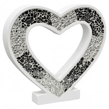 Load image into Gallery viewer, Mosaic Glass Standing Heart Decoration
