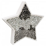 Mirrored mosaic glass standing star decoration