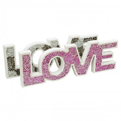 Mosaic Glass Standing Love Letter Decoration