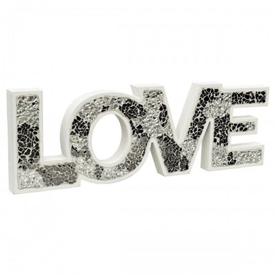 Mosaic Glass Standing Love Letter Decoration