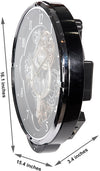 Rhythm Magic Motion Clock Black Gear Rotating Dial