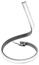 Satin nickel LED snake table lamp