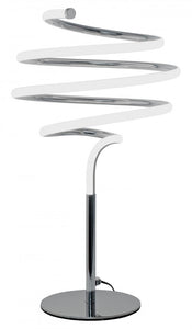LED Spiral Silver Table Lamp