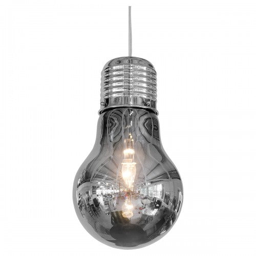 Smoked Bulb Shaped Ceiling Lamp