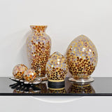 Febland brown flower Mini Egg mosaic glass table lamp
