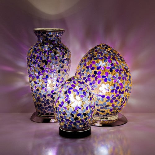 Purple Flower Mosaic Tile Lighting