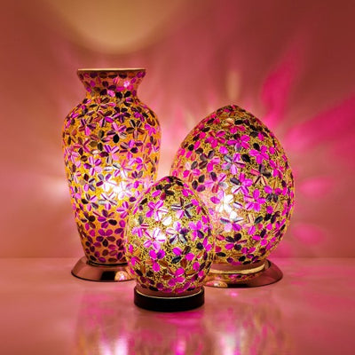 Purple Flower Tile Mosaic Lighting