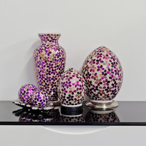 Purple Flower Tile Mosaic Lighting