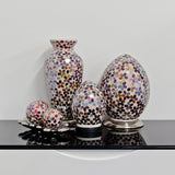 Febland red flower Mini Egg mosaic glass table lamp