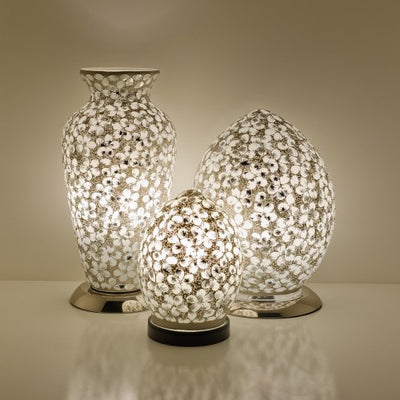 White Flower Tile Mosaic Lighting
