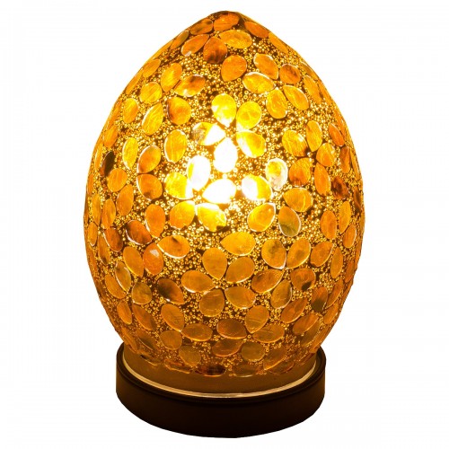 Febland brown flower Medium Egg mosaic glass lamp