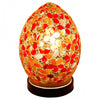 Febland red flower Medium Egg mosaic glass lamp