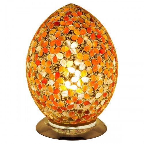 Orange Flower Mosaic Tile Lighting