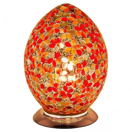 Febland LM73R red flower mosaic glass Vase lamp
