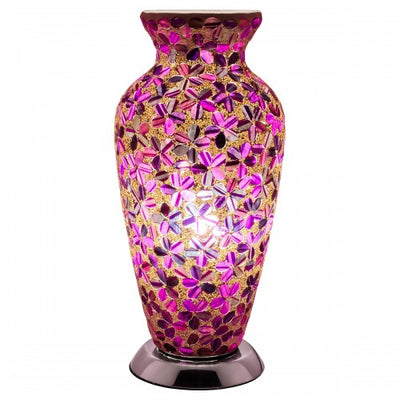 Purple Flower Tile Mosaic Lighting