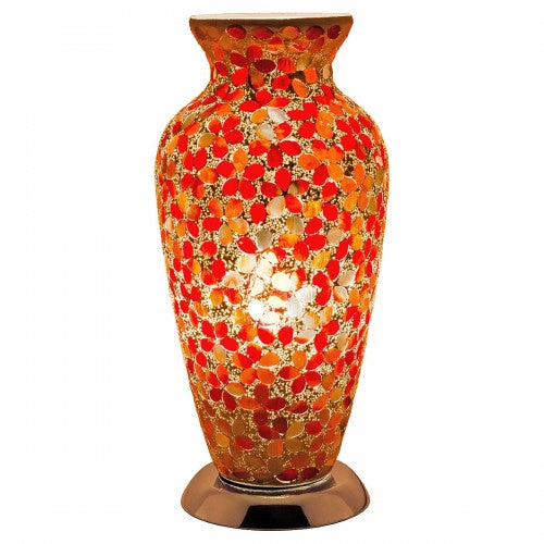 Red flower mosaic glass lamp range by Febland