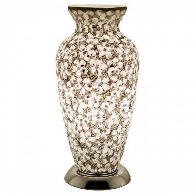 White Flower Tile Mosaic Lighting