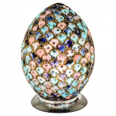 Medium Mosaic Glass Egg Lamp