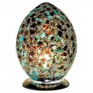 Medium Mosaic Glass Egg Lamp