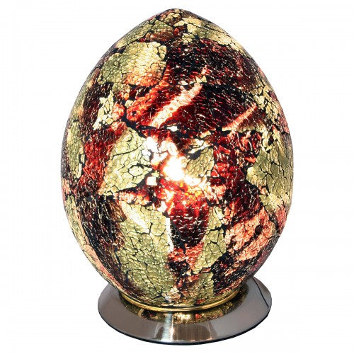 Medium Mosaic Glass Egg Lamp