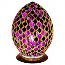 Load image into Gallery viewer, Medium Mosaic Glass Egg Lamp
