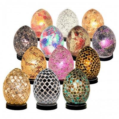 Mini Mosaic Glass Egg Lamp