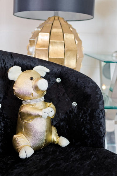 Golden Pig Door Stop
