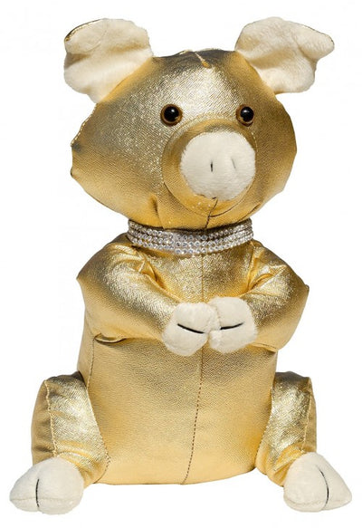Golden Pig Door Stop