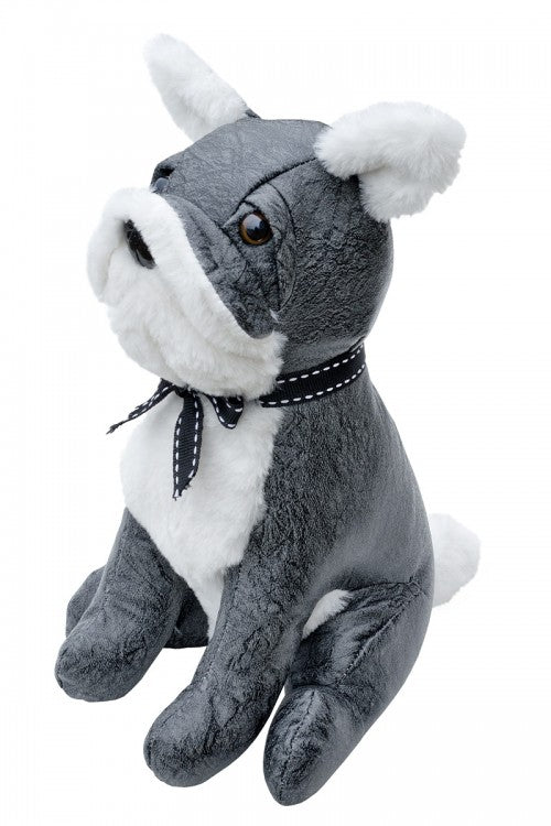 Grey Bulldog Door Stop