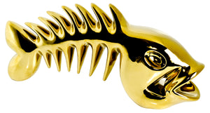 Gold Fish Bone Sculpture