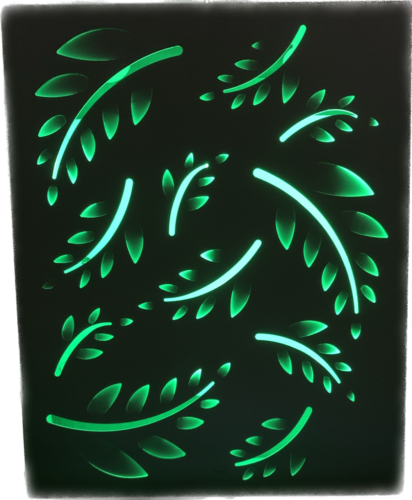GardenKraft solar wall decoration light Green Leaves design
