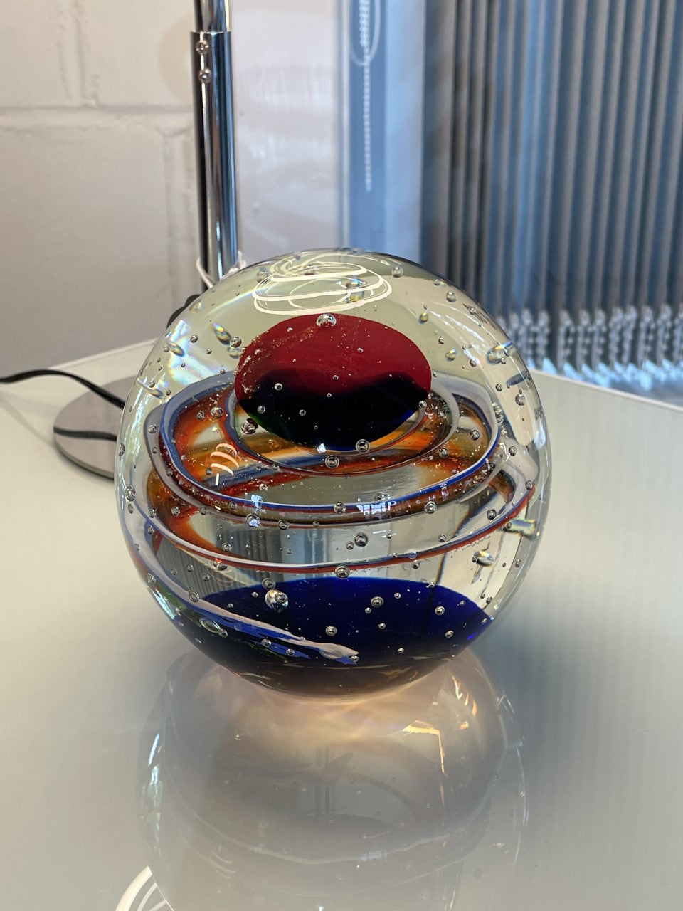 Glass Cosmos Paperweight Ornament