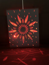 GardenKraft solar wall light Red Flower detail